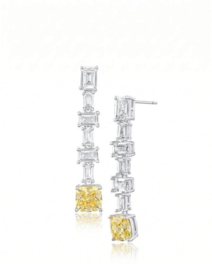 Baguette CZ Drop Earrings