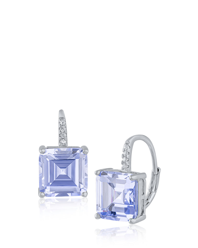 Asscher CZ Drop Ear