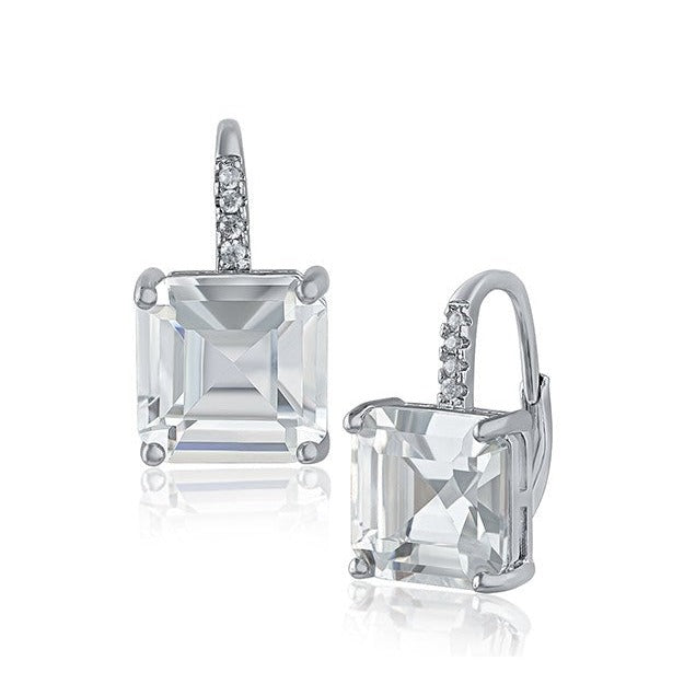 Asscher CZ Drop Ear