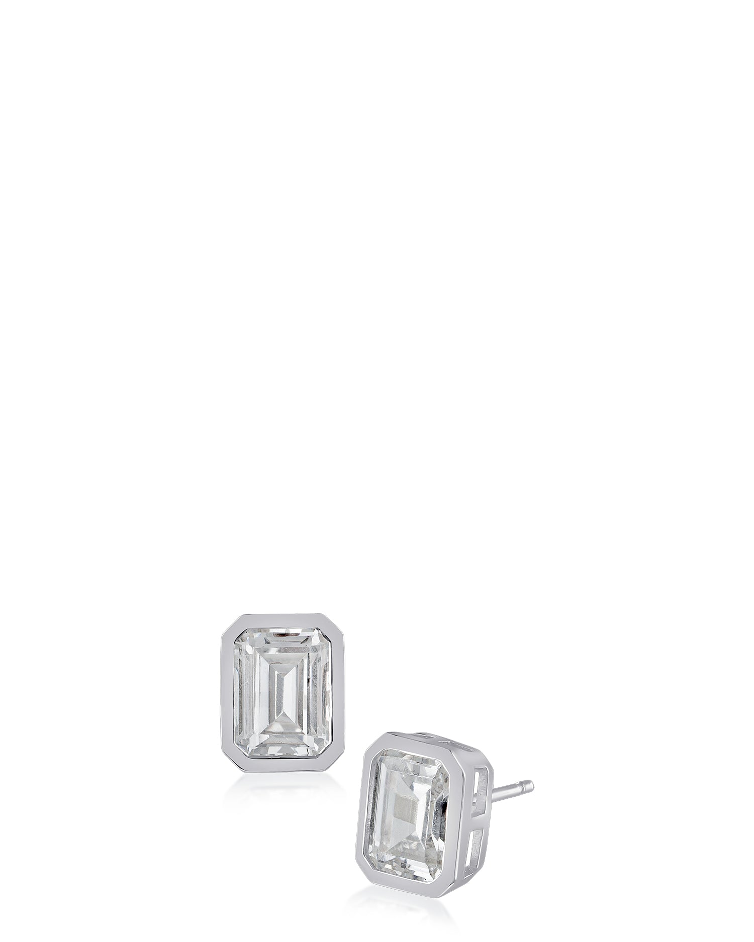Cz by kenneth jay lane sales martini stud bezel post earrings