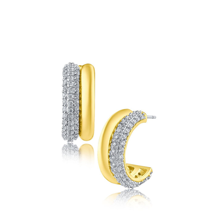 Pave CZ Split Hoop