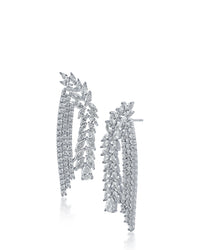 Marquise and Round Waterfall Earrings