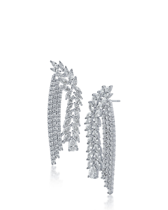 Marquise and Round Waterfall Earrings