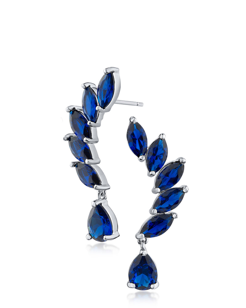 Marquise and Pear CZ Drop Earrings