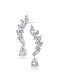 Marquise and Pear CZ Drop Earrings