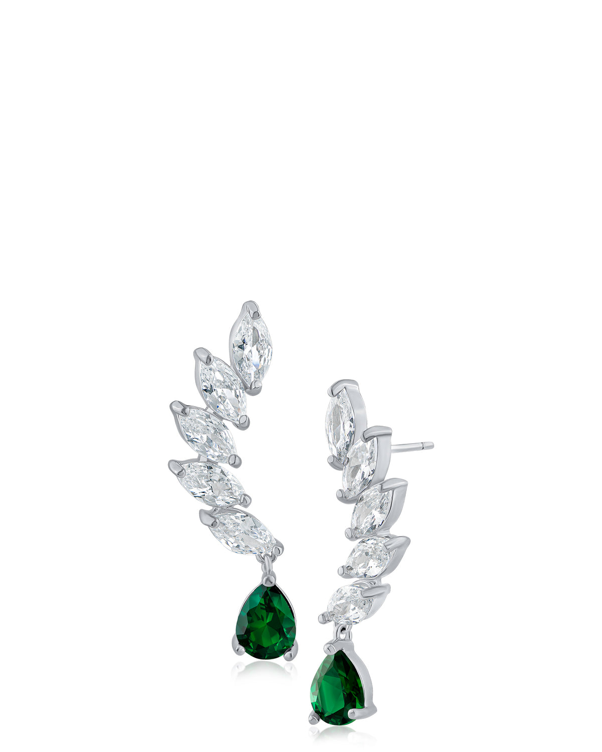 Marquise and Pear CZ Drop Earrings