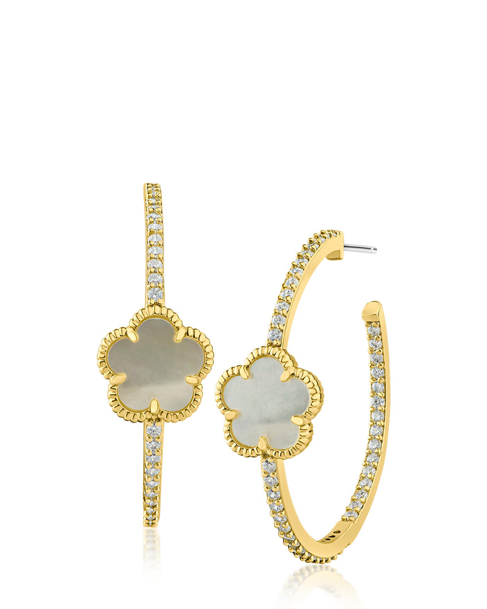 Clover Hoop Earrings