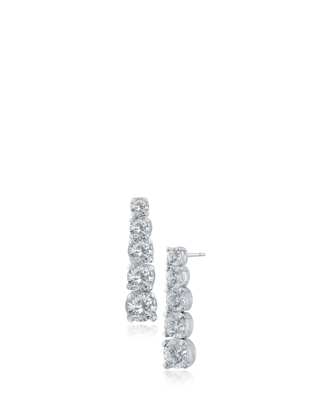 Petite Graduated Round Drop Earrings