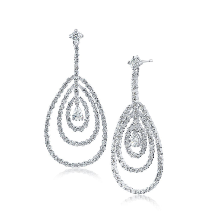 Triple Open Teardrop Earring