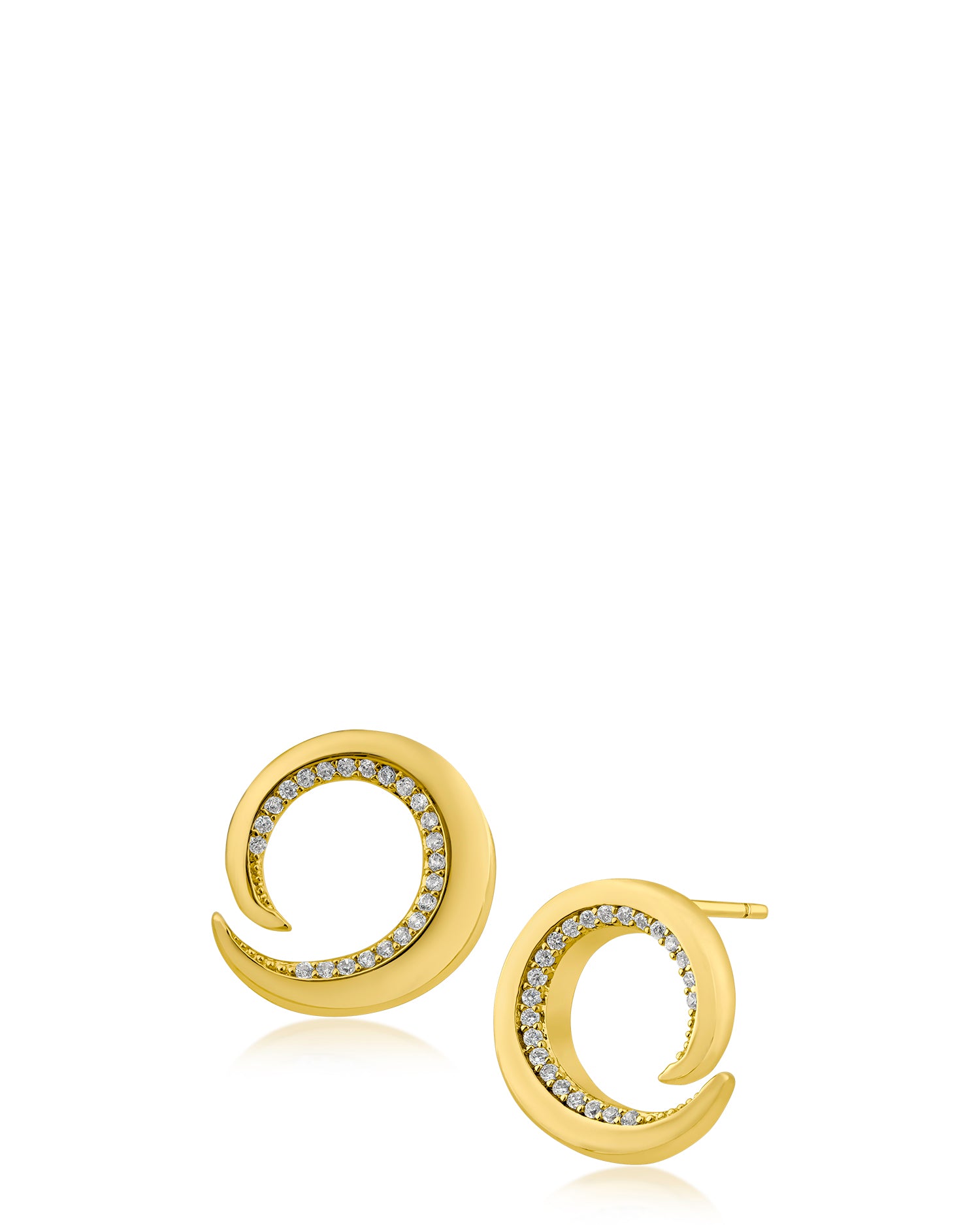 Petite Pavé Swirl Stud Earrings