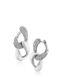 Pave Double Link Earrings