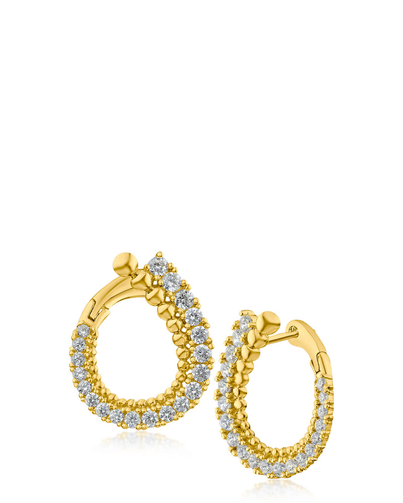 Open Circle CZ Earrings