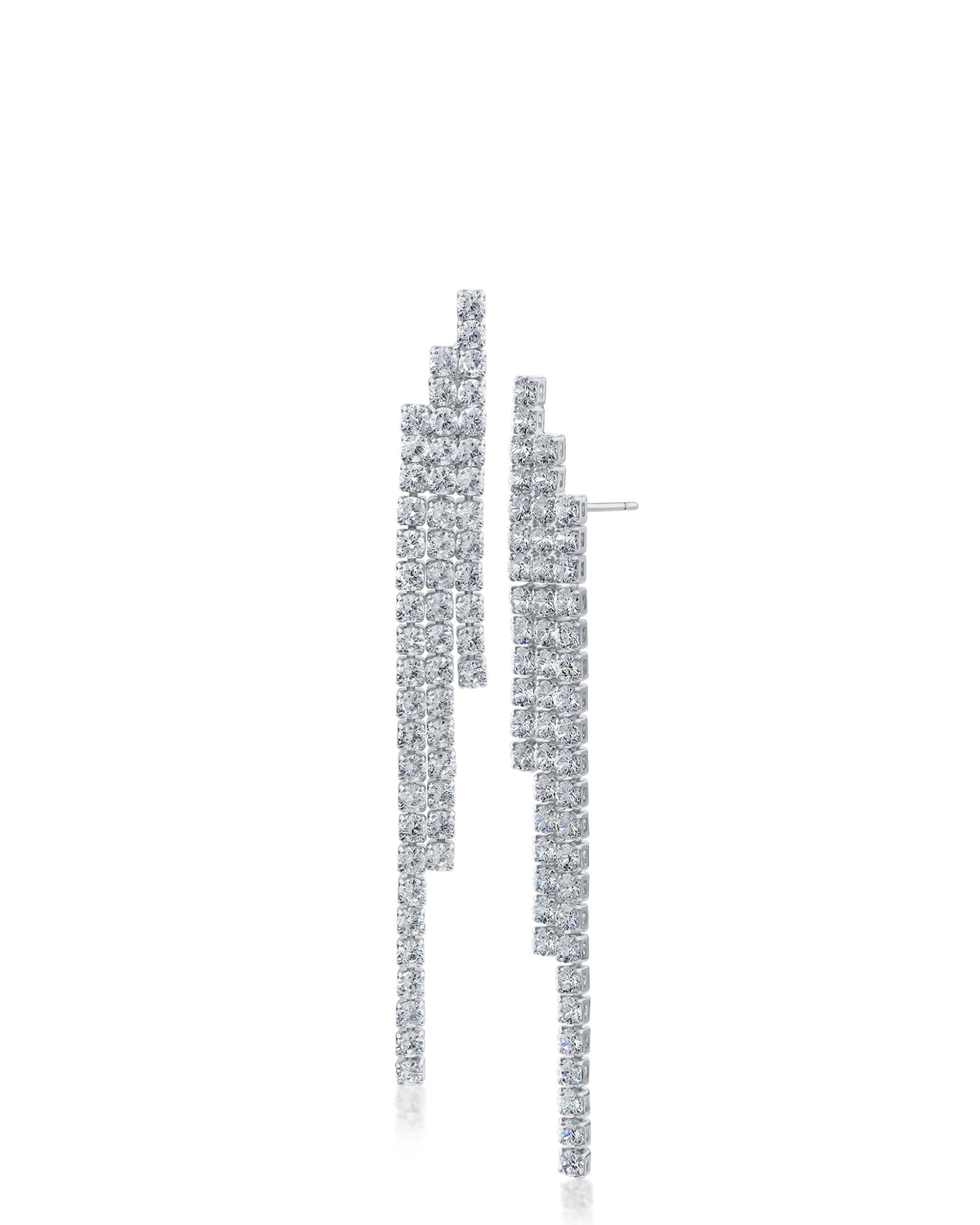 Cascading CZ Fringe Earrings