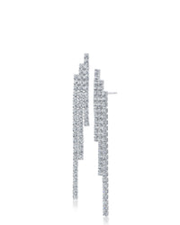 Cascading CZ Fringe Earrings