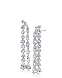 Multi Shape Double Row Drop Earrings