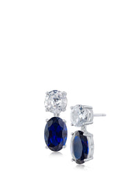 Round and Oval Drop Earrings