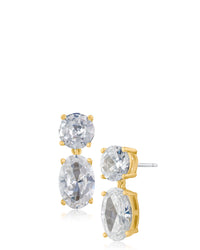 Round and Oval Drop Earrings