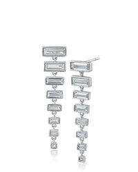 Graduated Baguette Drop Earrings