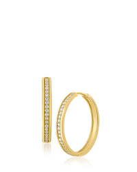 Round Inlay Hoop Earrings