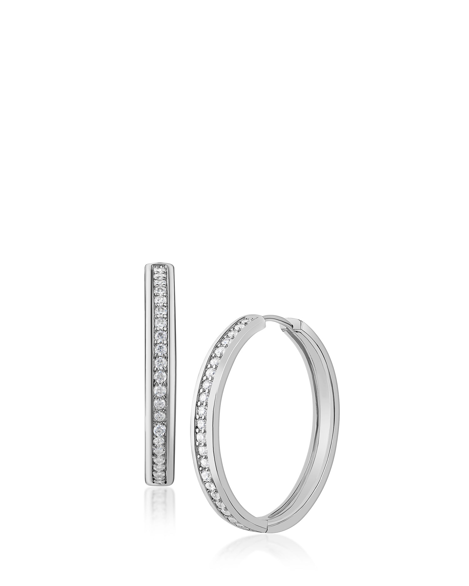 Round Inlay Hoop Earrings