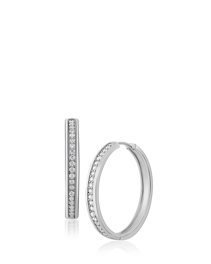 Round Inlay Hoop Earrings