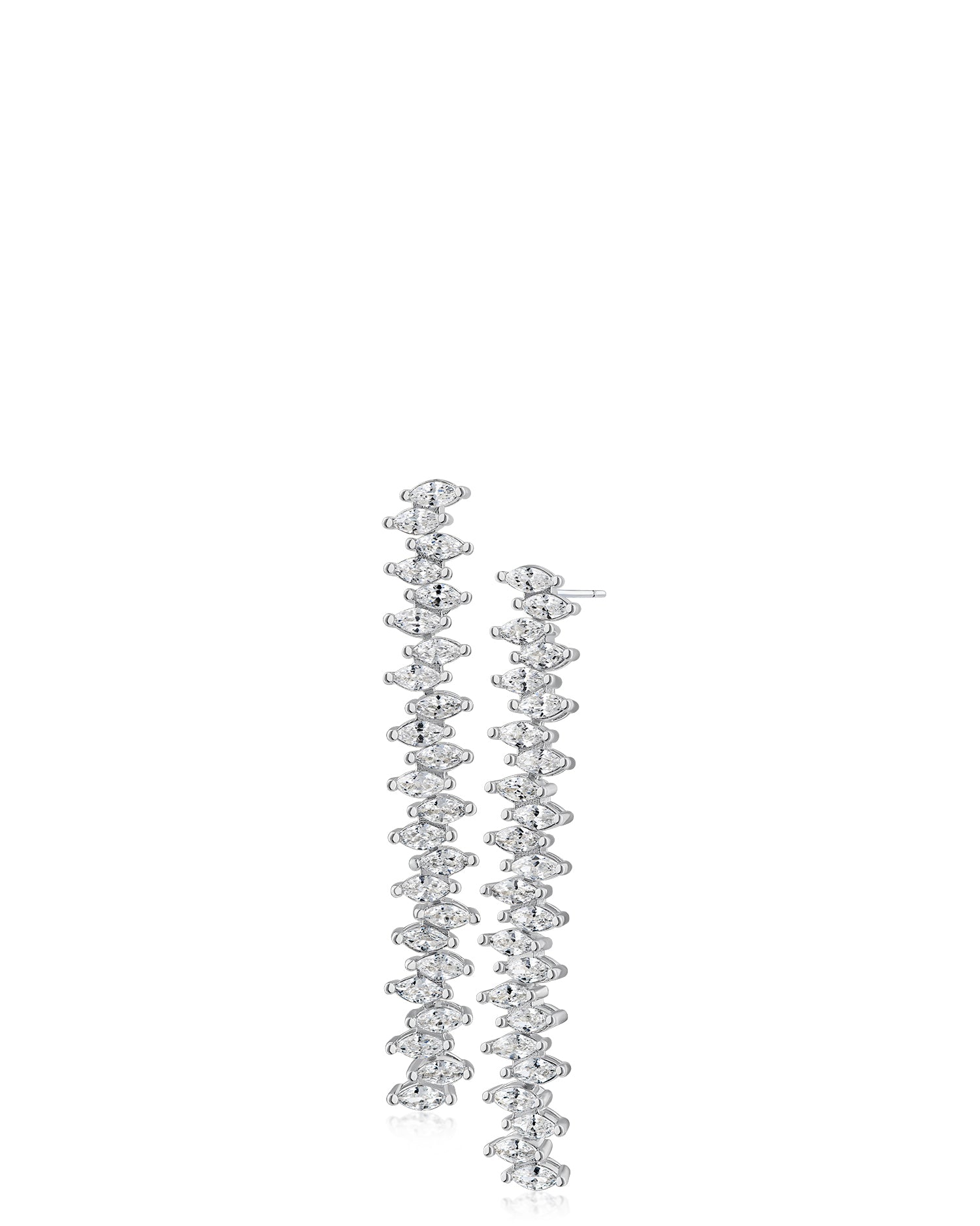 Marquise CZ Zigzag Earrings