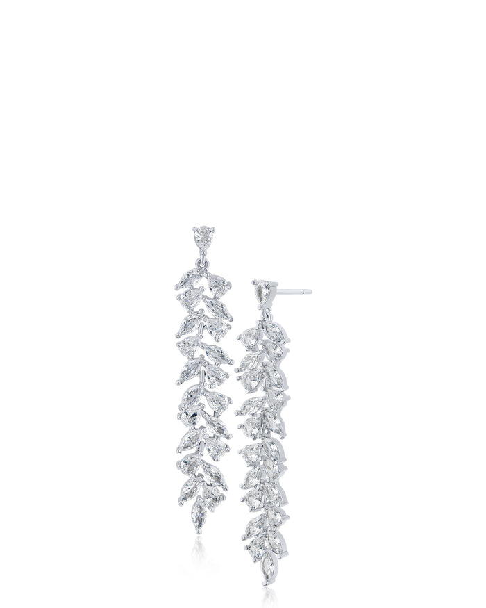 Marquise and Pear Waterfall Earrings