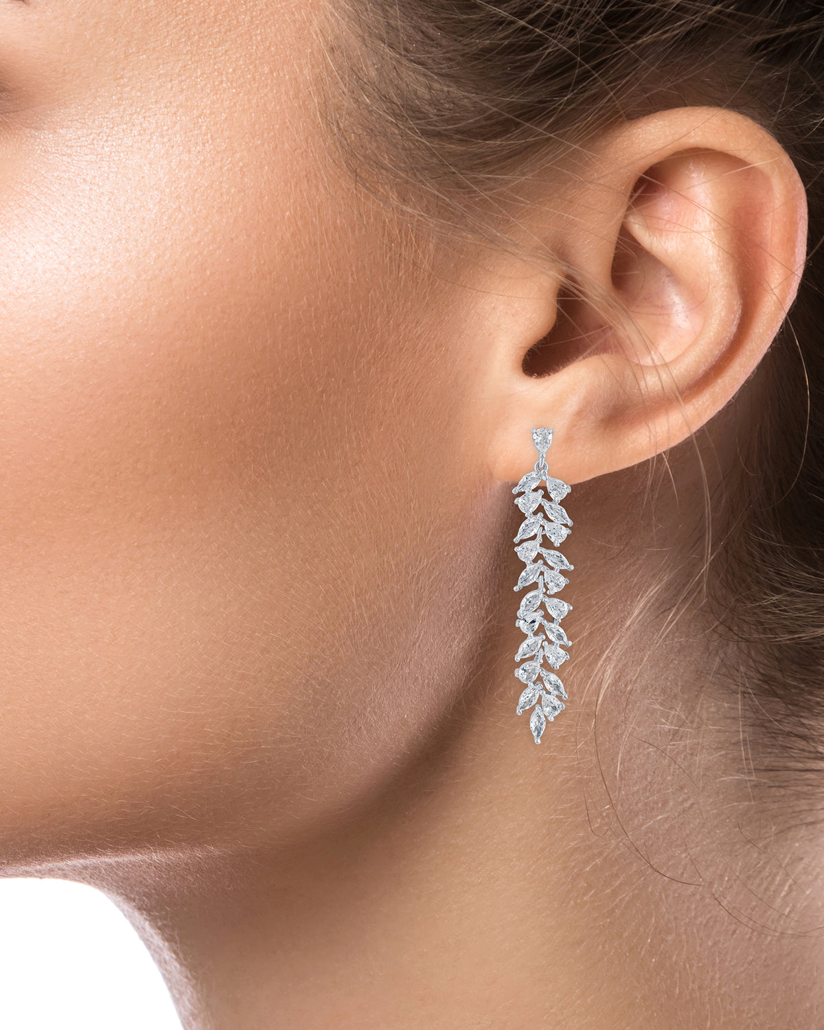 Marquise and Pear Waterfall Earrings