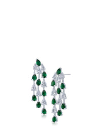 Cascading Pear CZ Earrings