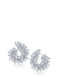 Marquise Swirl Statement Earrings