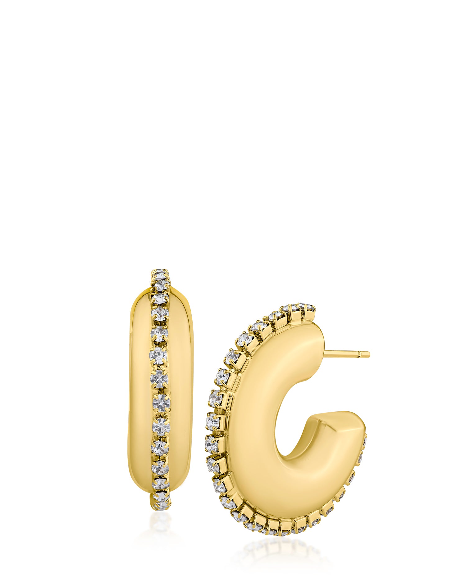 Chunky Hoop CZ Earrings – CZ by Kenneth Jay Lane