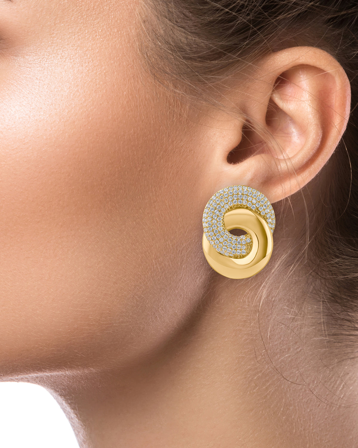 Round Double Link Earrings