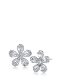 CZ Bloom Stud Earrings