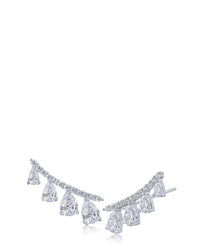 Pear CZ Curved Ear Crawler