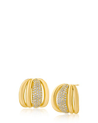 Pave Caged Earrings