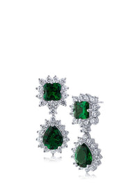Vibrant Emerald Drop Earrings