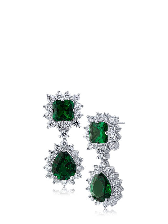 Vibrant Emerald Drop Earrings