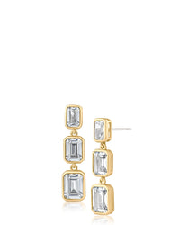 Triple Emerald Drop Earrings