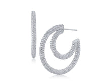 Pavé Crescent Hoops