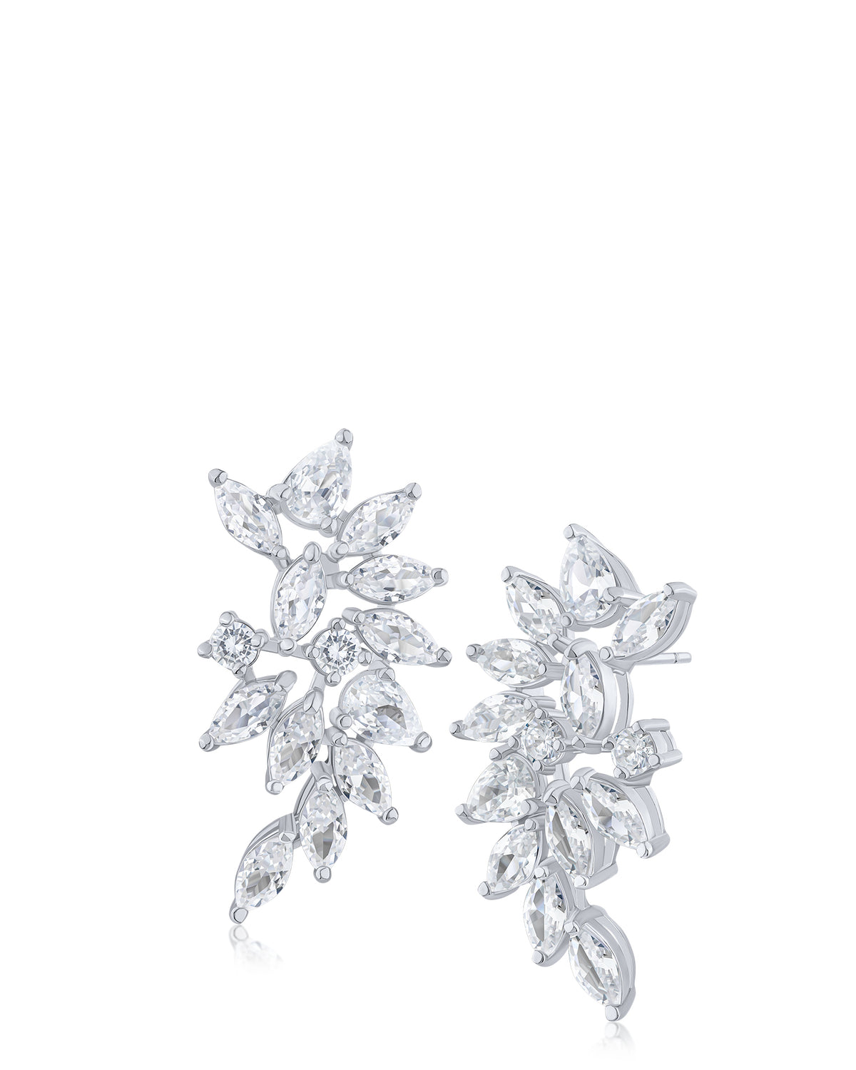 Marquise and Pear CZ Cluster Drop