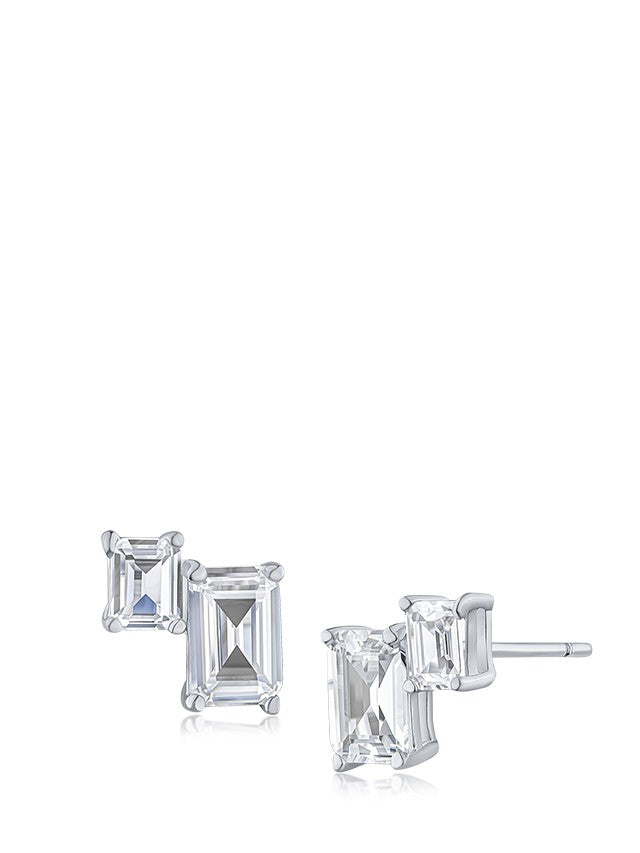 Double Emelrad CZ Studs