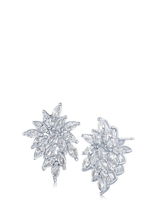 Marquise Cubic Zirconia Cluster Earrings