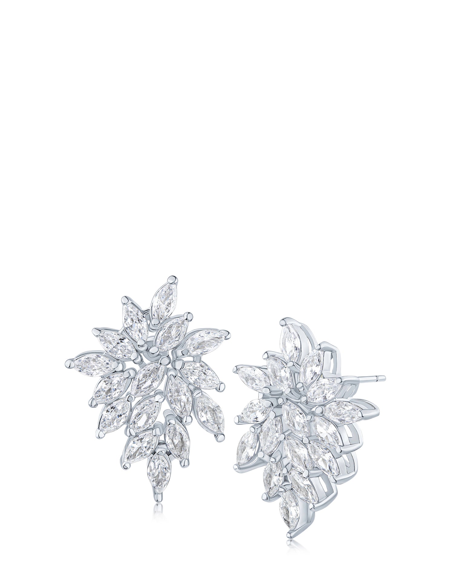 Marquise Cubic Zirconia Cluster Earrings