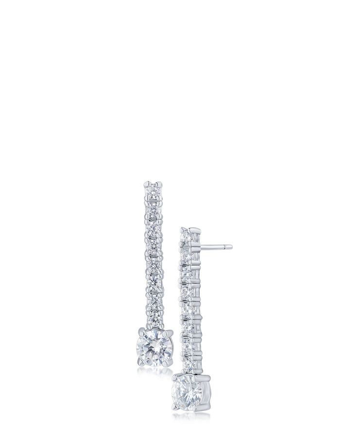 Petite CZ Drop Earrings