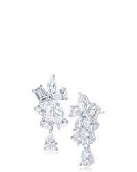 Radiant Multi-Shape CZ Drop Earrings