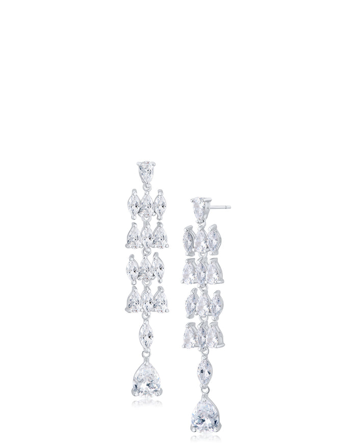 Marquise Cascade CZ Drop Earrings