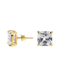Princess Cut CZ Studs