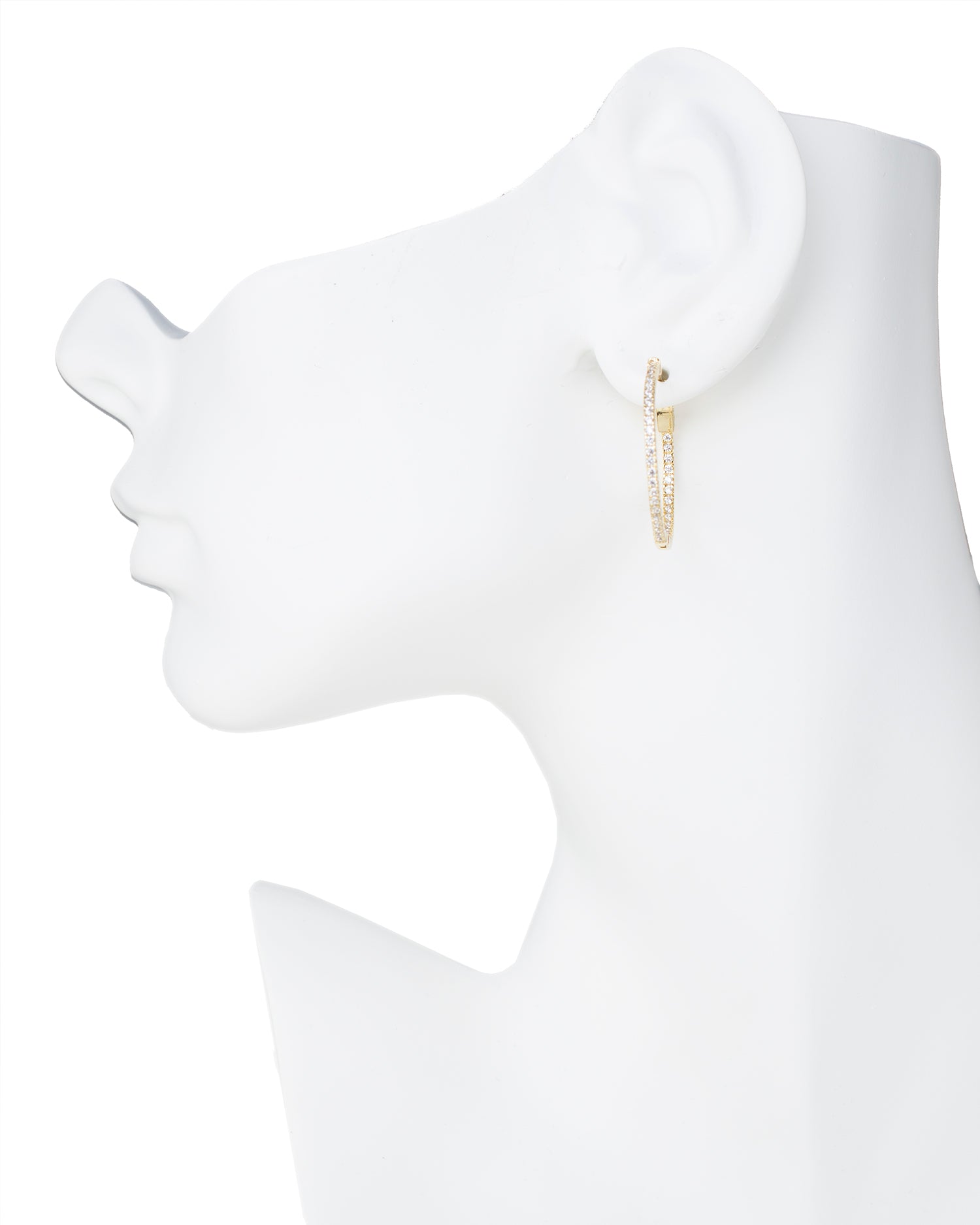 Inside Out Yellow Gold Plated Hoop Earring