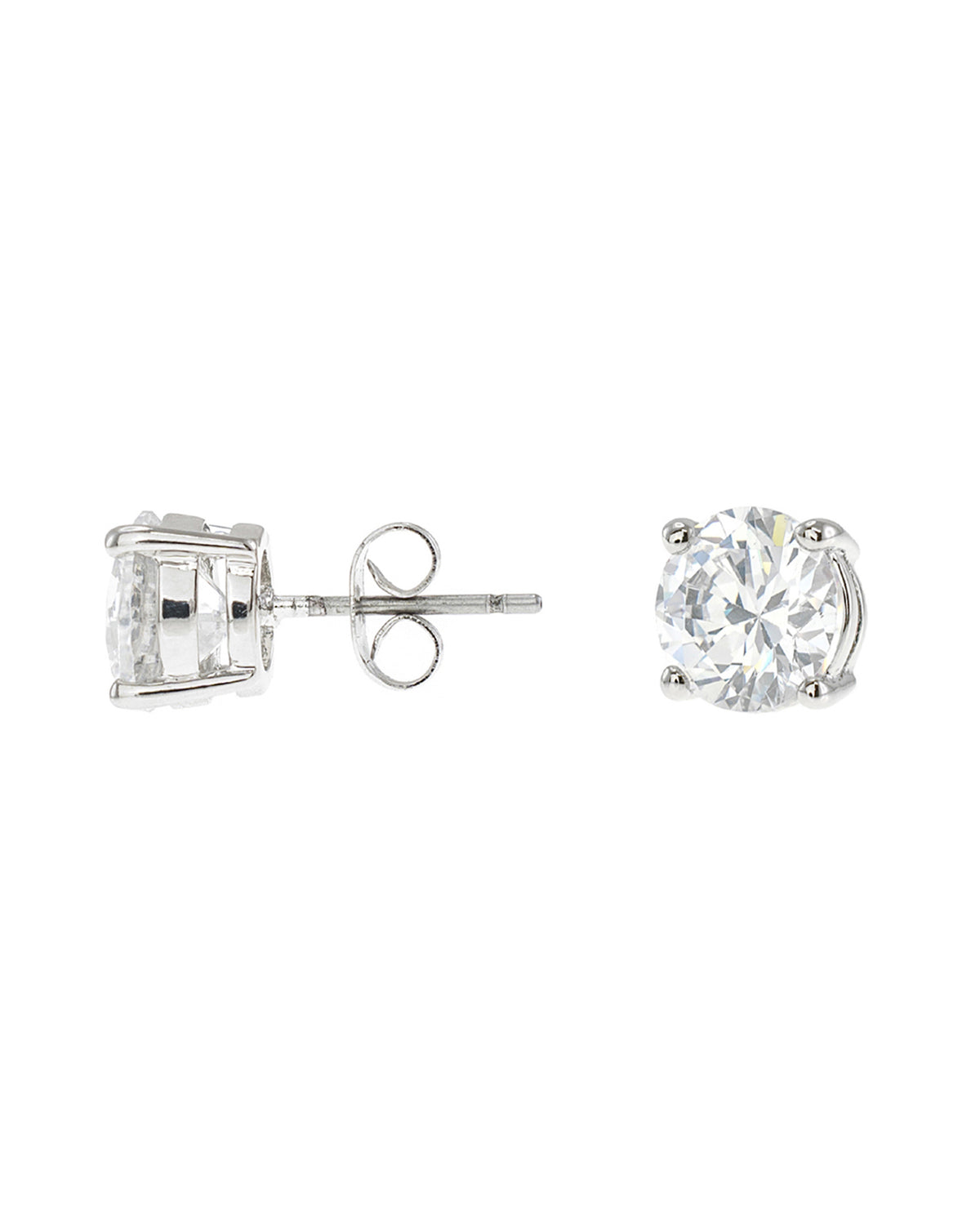 Round Brilliant CZ Stud Earrings