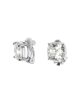 Cushion CZ Clip On Earrings